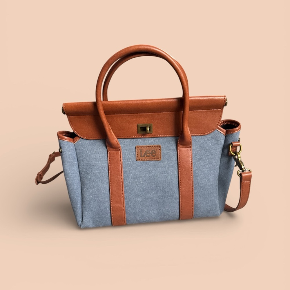 Lee Tan and Blue Women's Birkin style tote